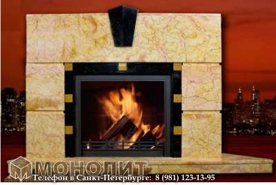 Облицовка каминных порталов камнем